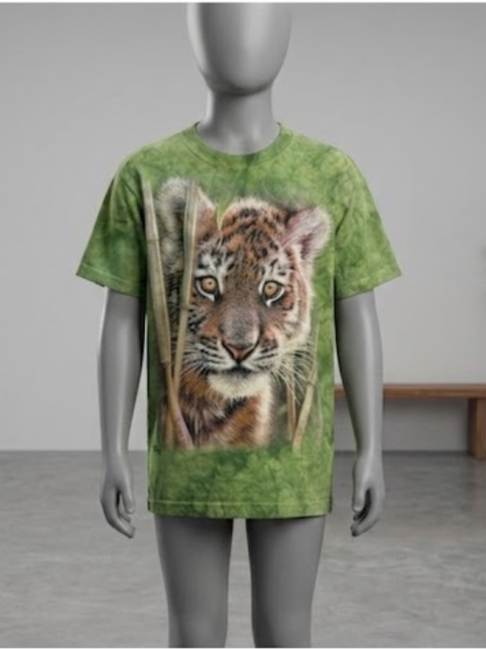 Kids Tiger Tie-dye T-shirt Sz L